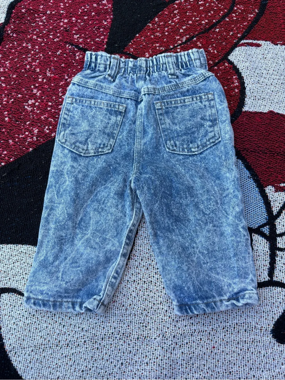 VINTAGE 90s ACID WASH BLUE JEANS SIZE 12 MONTHS